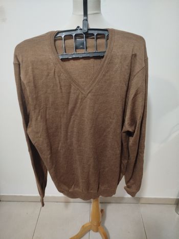 pull marron col v Devred taille XXL