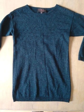 Robe pull bleu marine brillante 6 ans