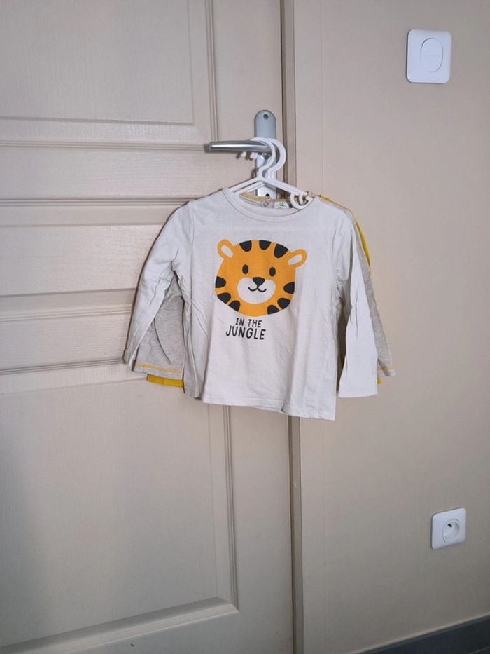 Lot de 3 tee shirt manches longues 24 mois - photo numéro 2