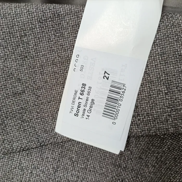 Veste de costume grise Soren Ugo Ferrini - Taille 27 100% laine A475 - photo numéro 10