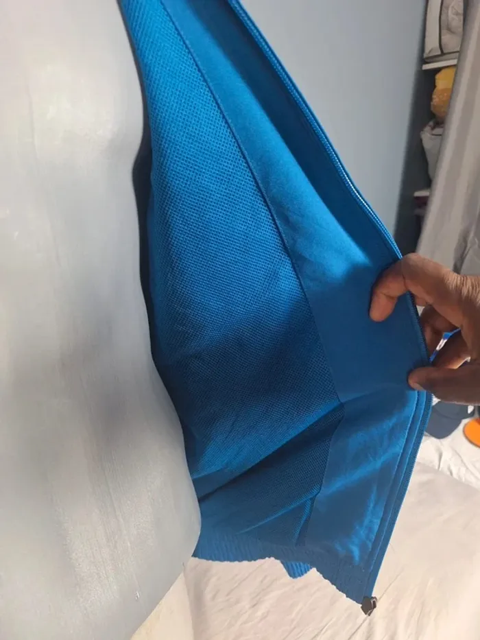 Veste Adidas Vintage Bleu & Noir – Années 2000 – Taille L - imprimé (595) - photo numéro 8