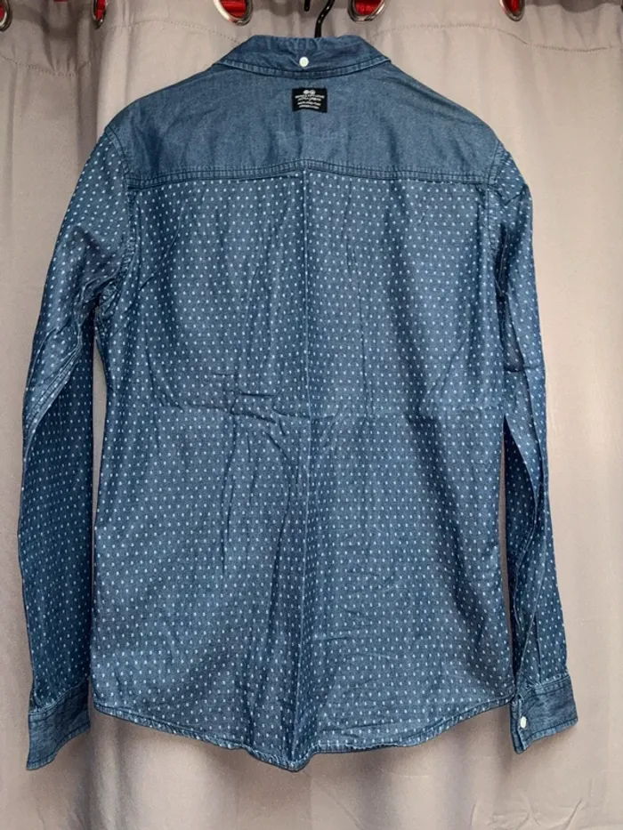 Chemise manche longue CrossHatch Ser55, chemise en jean, chemise homme jeans - photo numéro 12