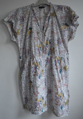 Robe fluide imprimée – Caroll – Taille 42 – Motif floral multicolore