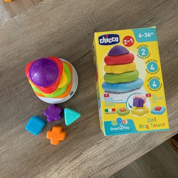Jeu Chicco 2 in 1 ring tower