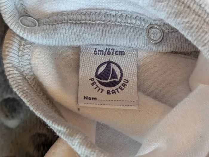 Grenouillère mixte 6 mois Petit Bateau - photo numéro 5