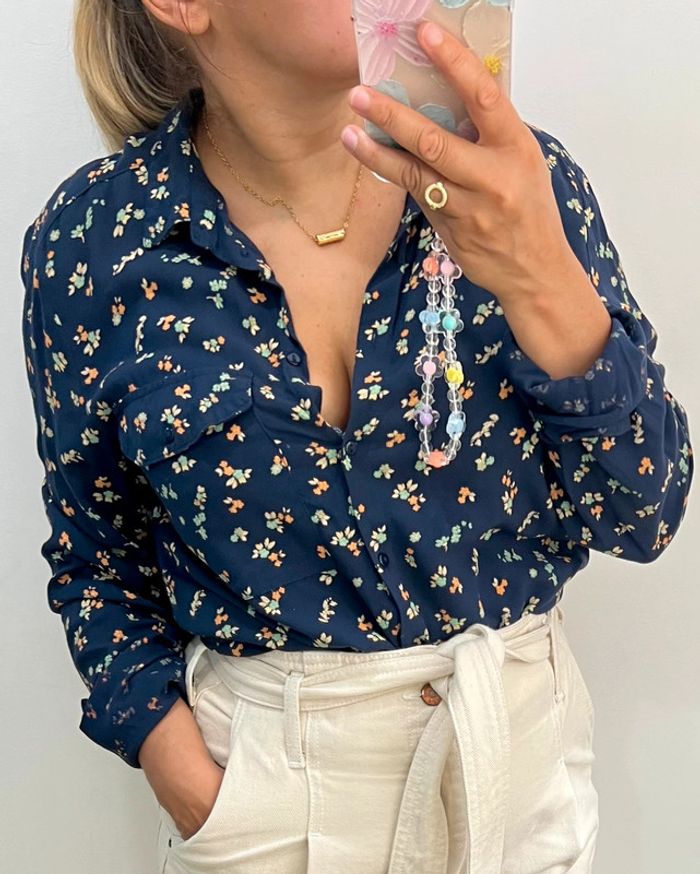 🩵Chemise imprimée fleurs Taille 38