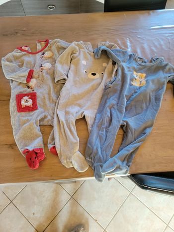 Lot de 3 pyjamas 12 mois