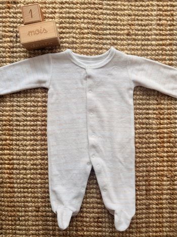 Pyjama velours Chocolatine 1mois / 54cm