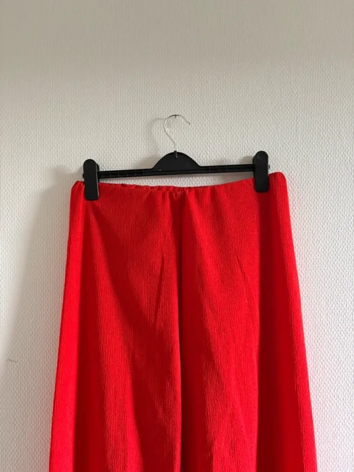 Pantalon fluide rouge - photo numéro 3