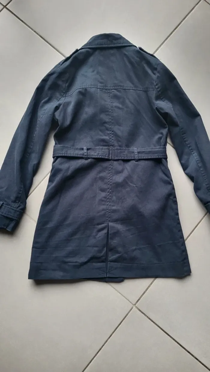 Trench parka bleu - photo numéro 5