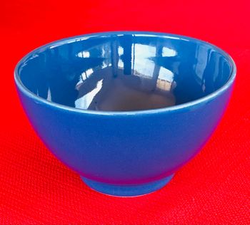 1 Bol bleu en céramique avec prénom gravé à choisir