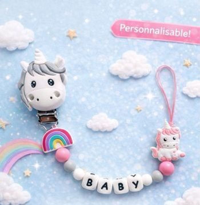 Attache tétine personnalisable – Sécurité & Style pour bébé - photo numéro 1