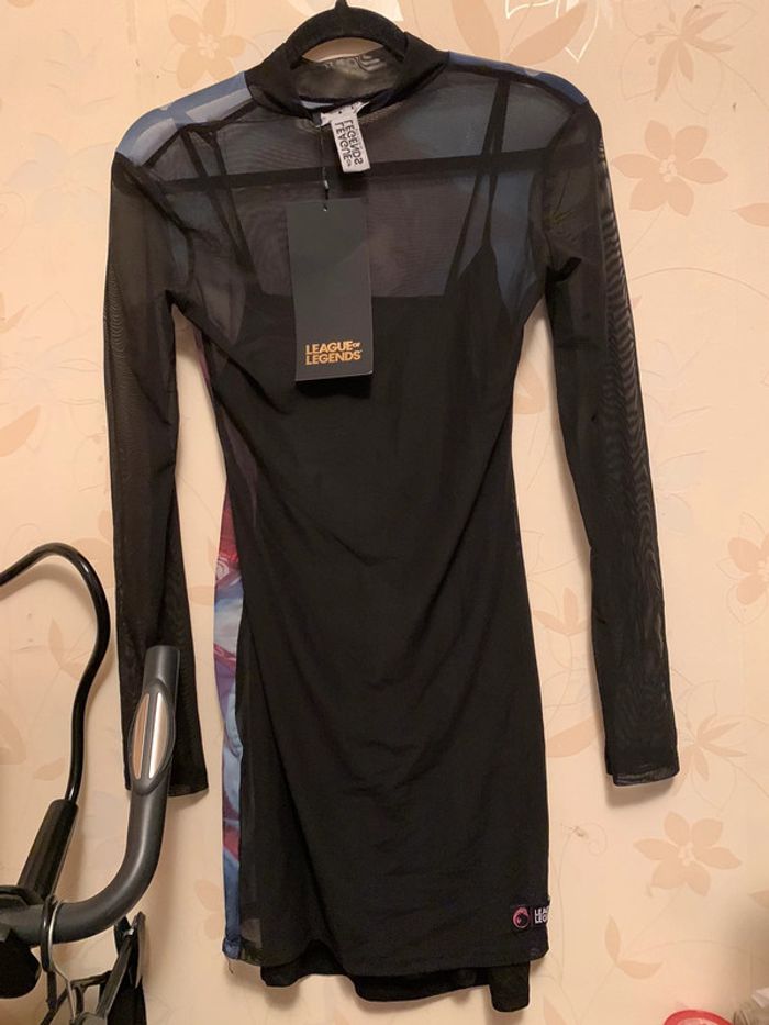 Robe fourreau Ahri noir et bleu taille M - photo numéro 6