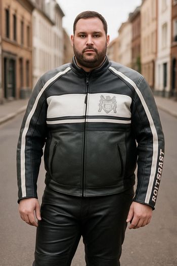 Blouson manteau moto cuir