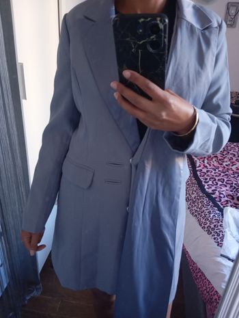 Longue veste grise Boohoo 