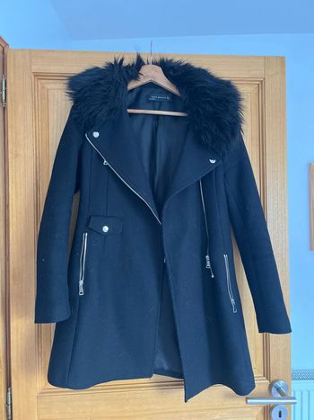 Manteau hiver fourrure noir Zara femme M
