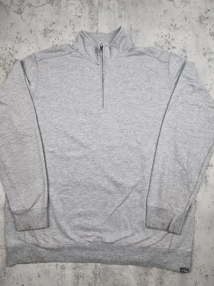 Sweat 1/4 zip Eddie Bauer gris – Taille XL Homme - photo numéro 3