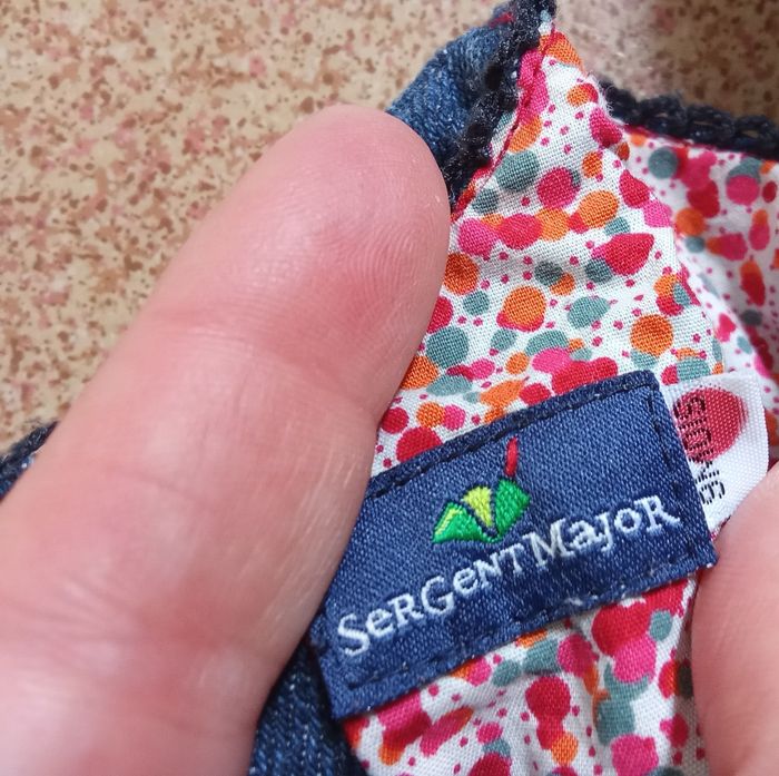 Robe en jean doublée sergent major 9 mois hiver, 71 cm - photo numéro 5