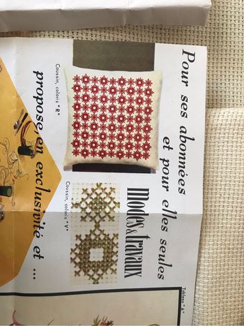 Kit broderie, pour 2 coussins
