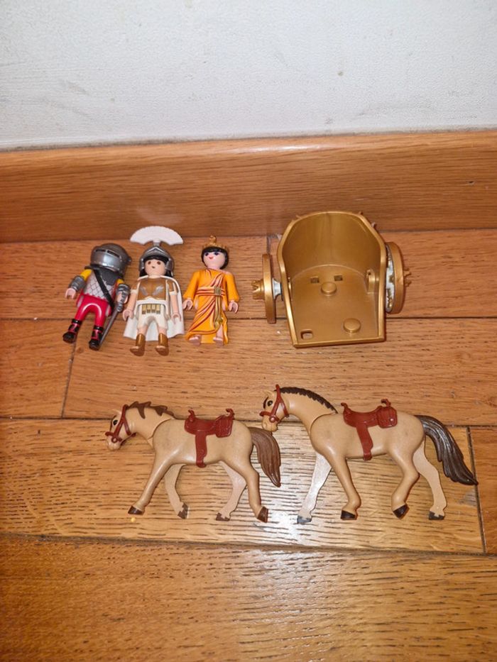 Lot playmobil Thème romain gladiateur chevaux char - photo numéro 2