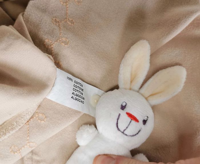 Robe 👣 beige/crème avec Broderies, Tex, 6mois/67cm - photo numéro 4