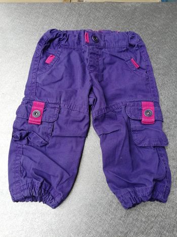 Pantalon détente violet quechua 6-9 mois fille