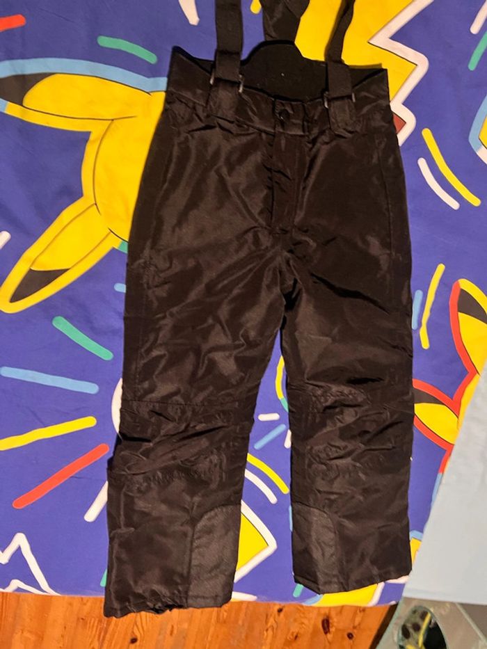 Pantalon de ski noir garçon crivit 122/128 avec bretelles - photo numéro 2