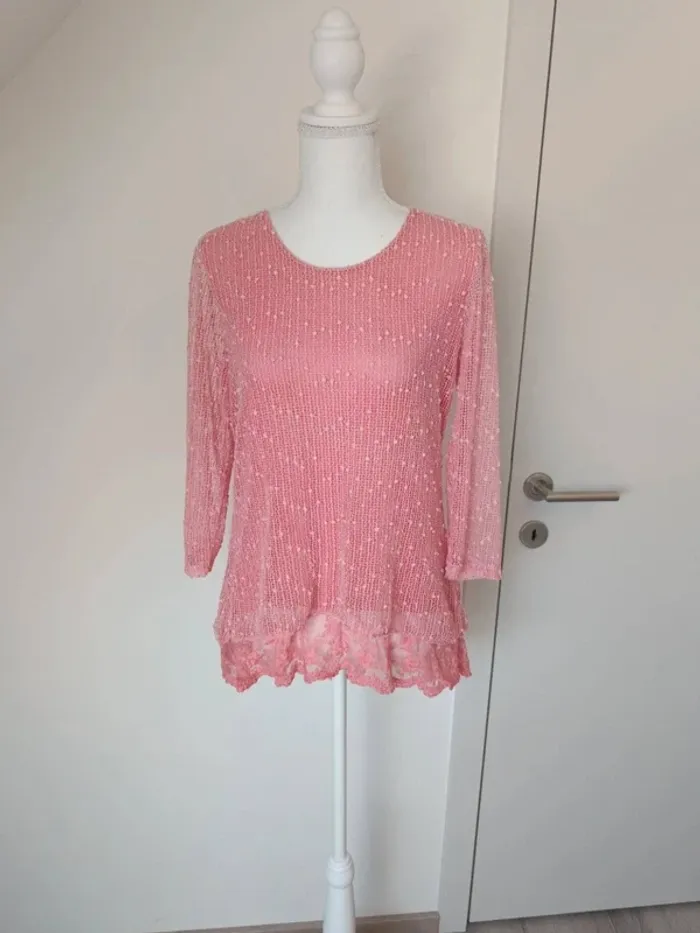 Haut texturé rose Armand Thiery – Taille 1 (S/M)