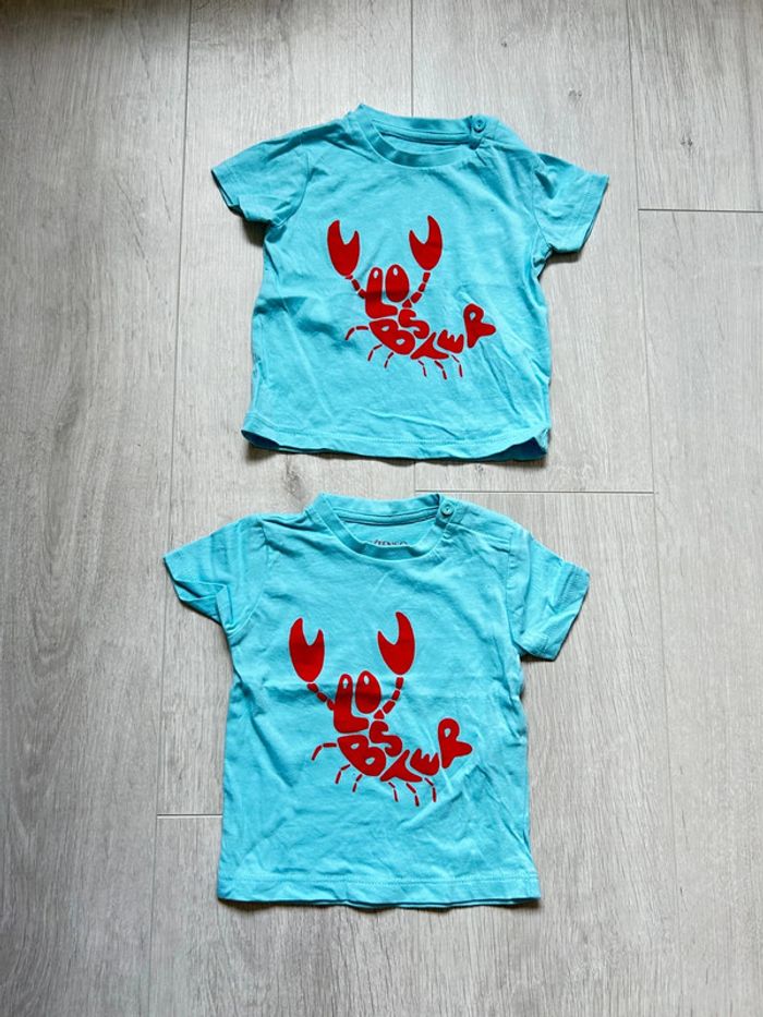 Lot de deux t-shirt manches courtes 6 mois