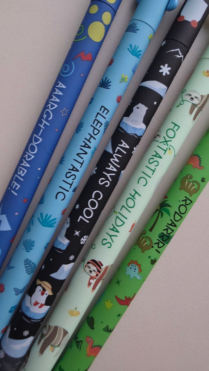 Lot de 5 stylos animaux kawaii - photo numéro 3