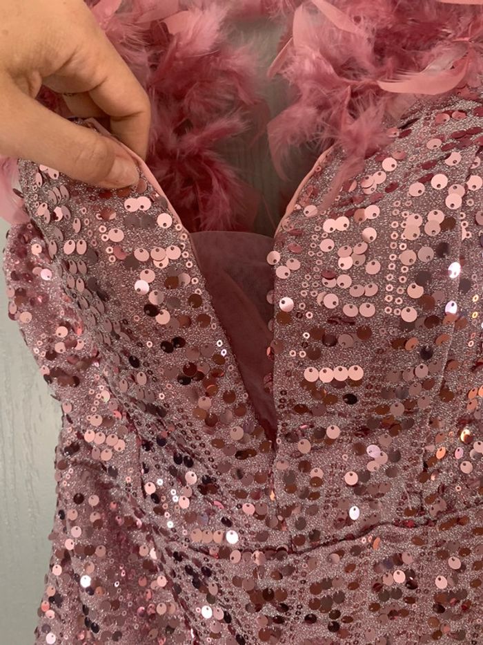 Robe à sequins rose - photo numéro 3