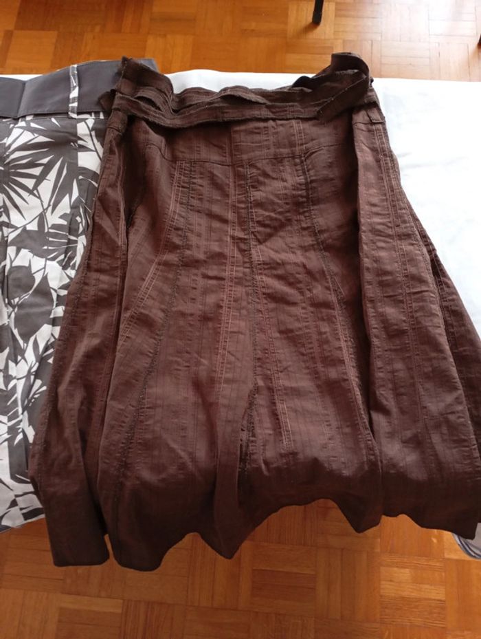 Lot 2 jupes marron 36 camaïeu affinités - photo numéro 2