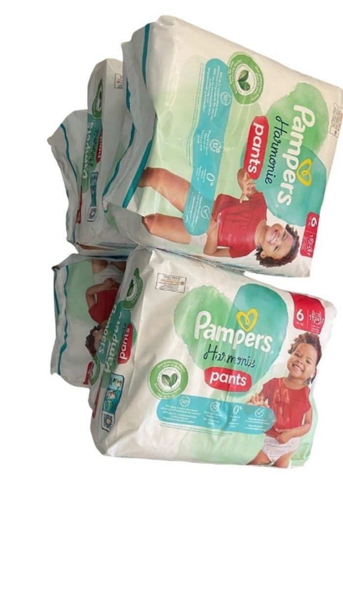 Lot de 144 Couches Pampers Harmonie Pants 15+kg Taille 6 Neuf - photo numéro 2