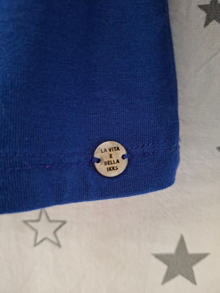 Tee-shirt bleu foncé avec strass 12 ans IKKS - photo numéro 4