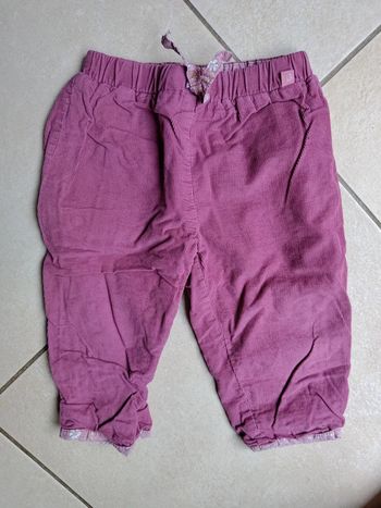 Pantalon velours rose