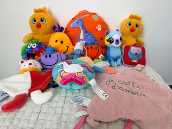 🧸 Lot 14 peluches - bébé  enfants - me mandame licorne -doudou et compagnie .. 