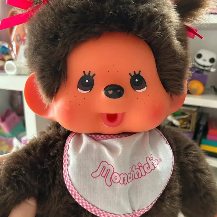 Peluche singe monchhichi fille grand format - photo numéro 3