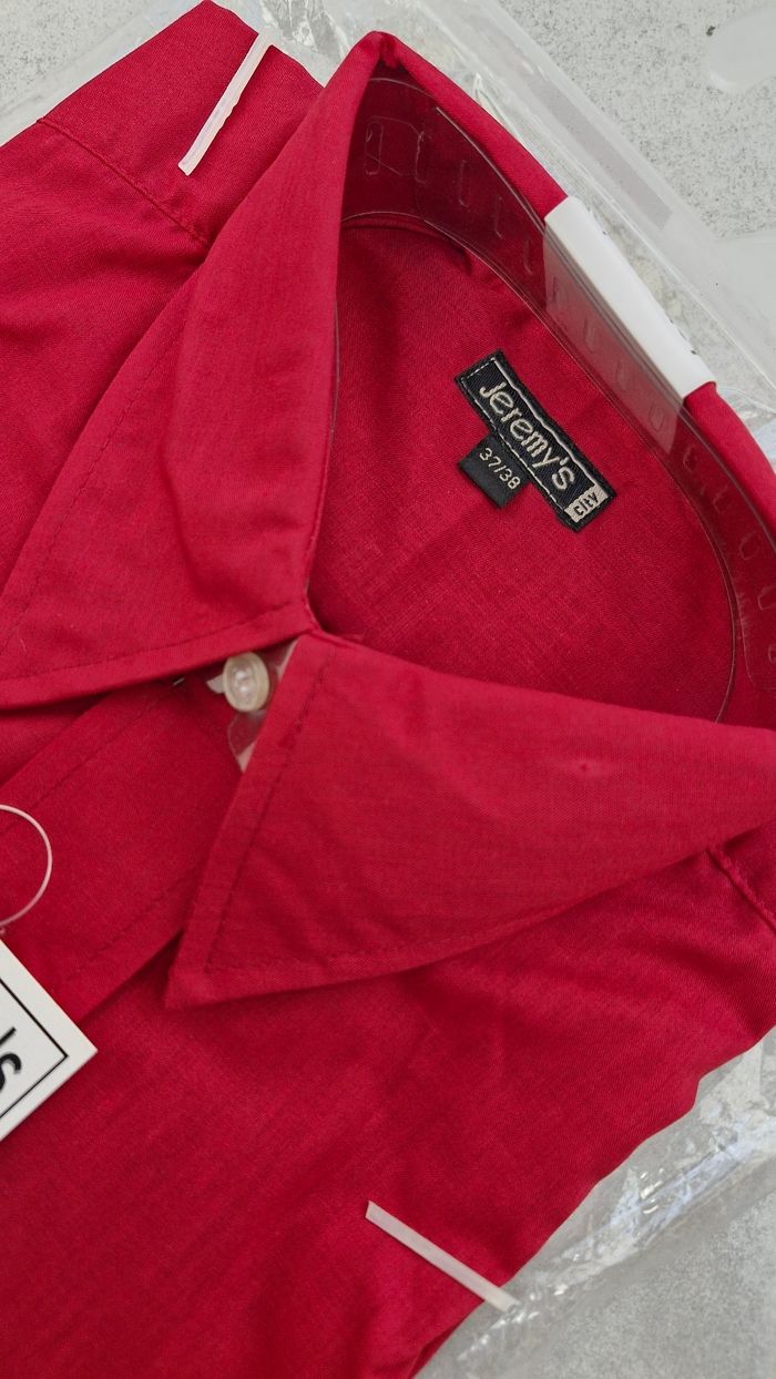 Chemise homme manches courtes rouge neuve - photo numéro 2