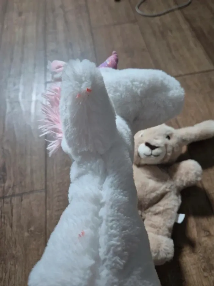 Marionnette peluche licorne lapin - photo numéro 5