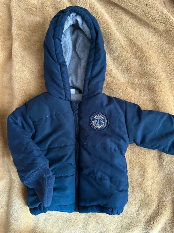 Manteau bébé 1 mois bleu marine