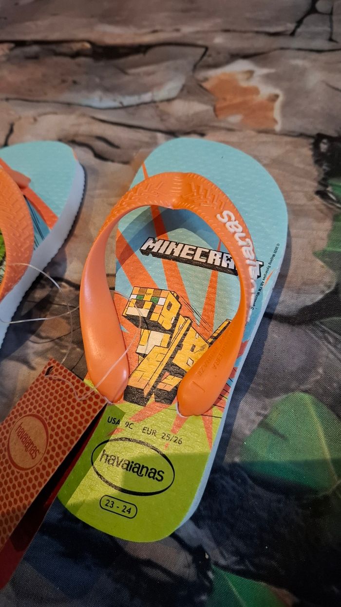 Tongs enfant Minecraft Havaianas - photo numéro 3