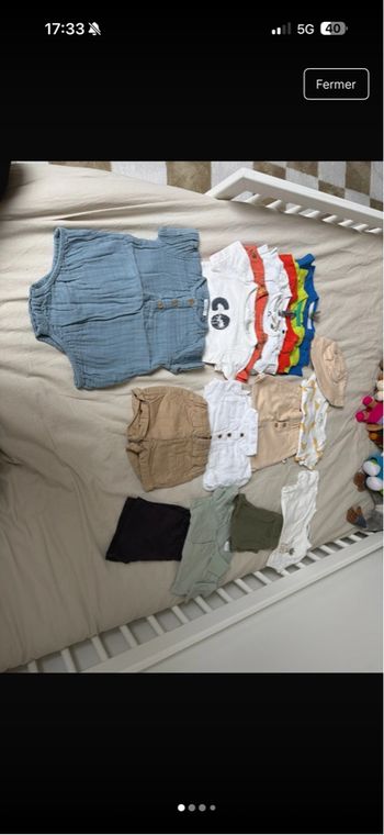 Lot vêtement été bébé 