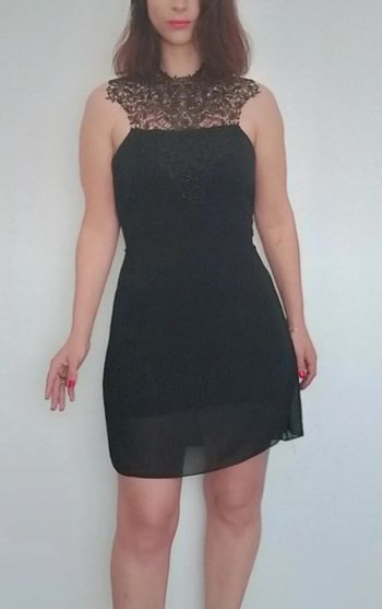 Robe chic col crochet