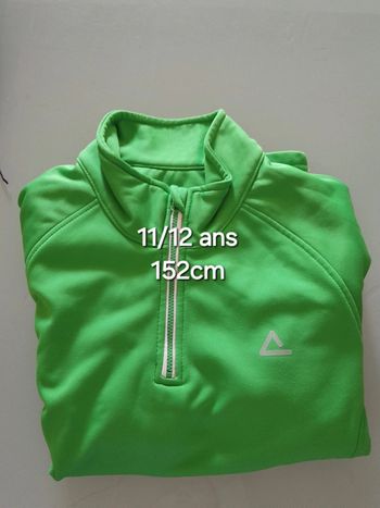 Pull polaire vert 11/12a