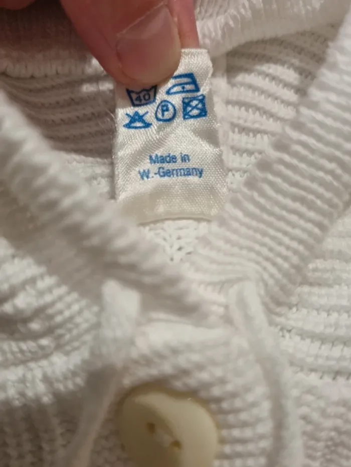 Gilet maille blanc fabriqué en Allemagne - photo numéro 3
