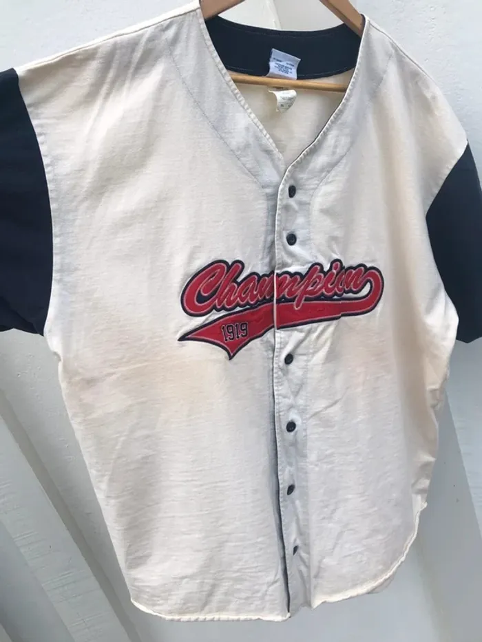 Chemise shirt retro baseball Champion mens XXL - photo numéro 5
