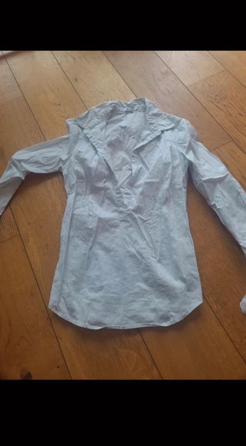 Chemise lignée Jennifer bleu clair
