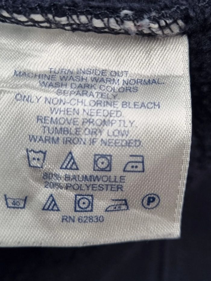 Sweat bleu marine Lands' End avec patch brodé  – Taille L Homme (mesures en photos) - photo numéro 7