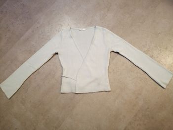 Pull cache coeur Mim taille 1 bleu ciel