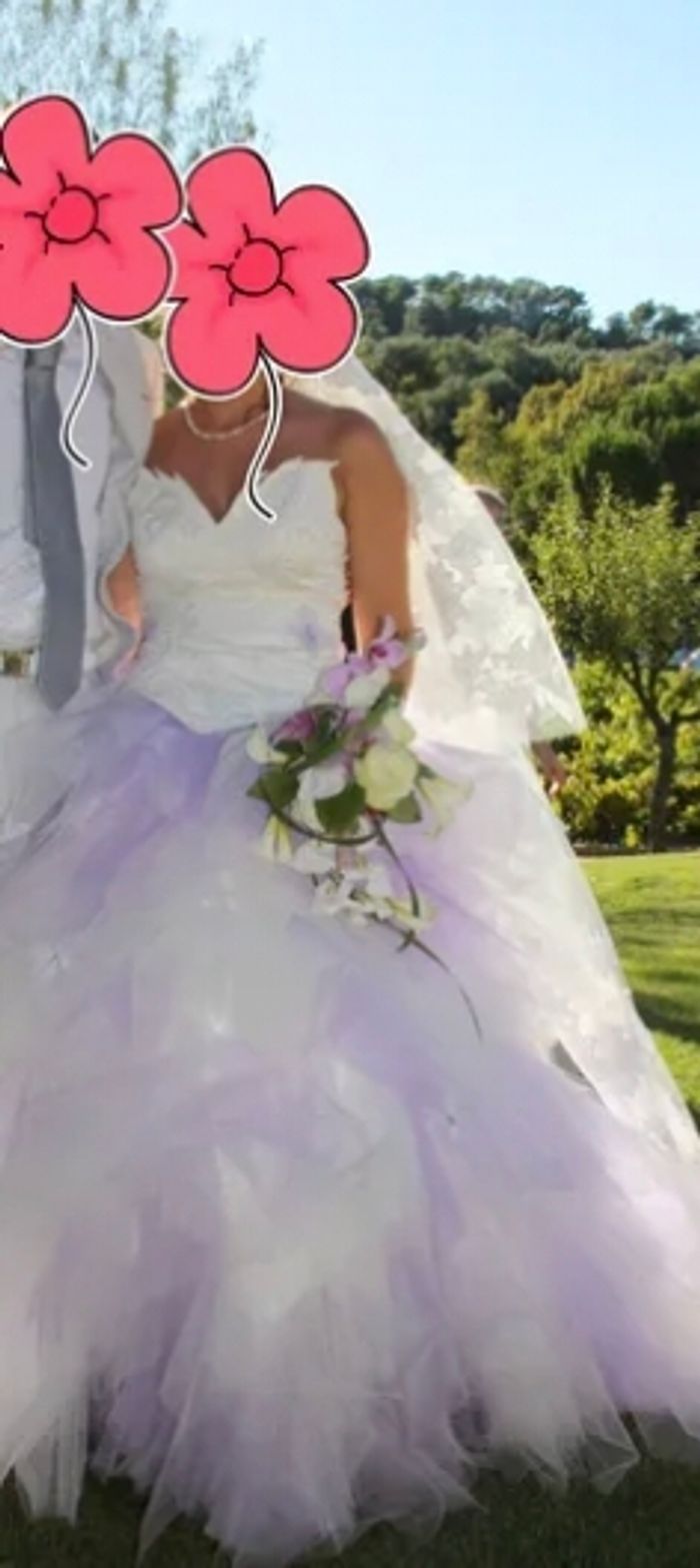 Robe de mariée en tulle et bustier papillon, pièce unique - photo numéro 4